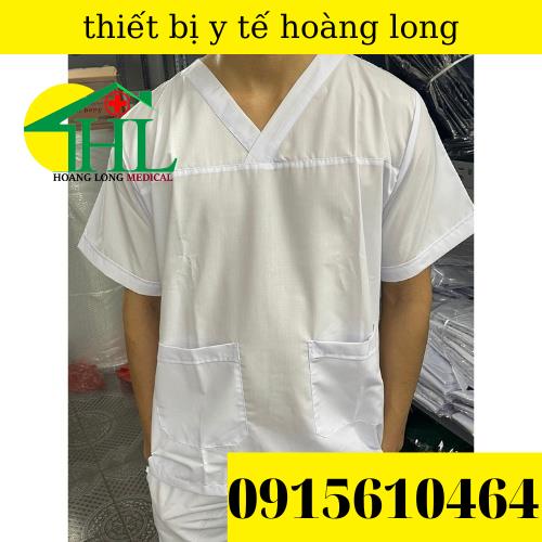 Bộ Scrups bác sĩ, bộ kĩ thuật viên phòng mổ, quần áo blouse nam/nữ màu màu trắng