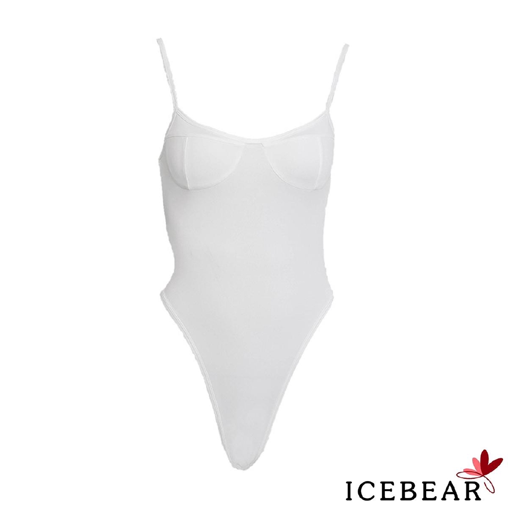 Jumpsuit hai dây màu trơn kiểu dáng quyến rũ gợi cảm cho nữ