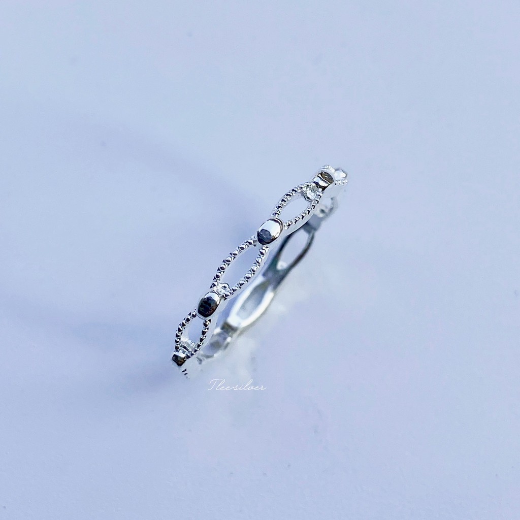 Nhẫn bạc TLEE Connec trơn đơn giản TleeJewelry A0300