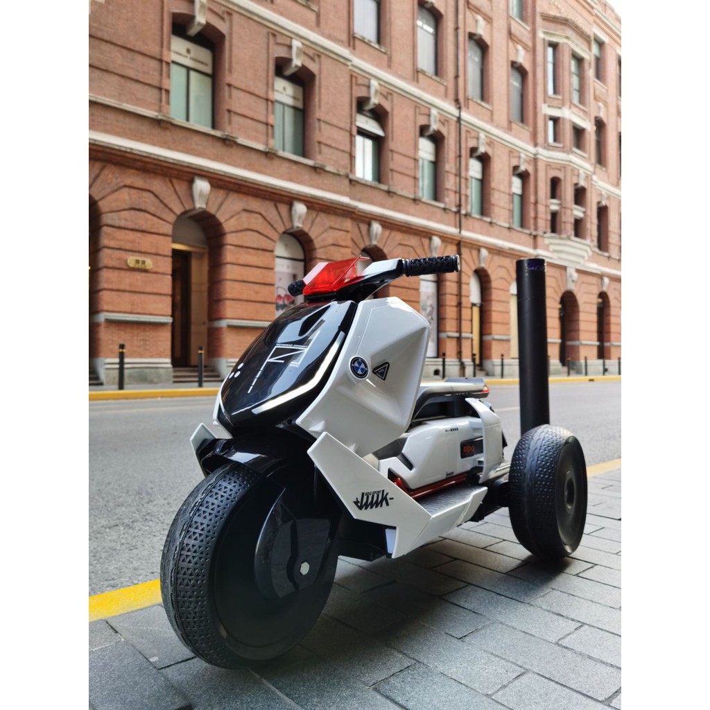 Xe máy điện moto 3 bánh KIDVIET-PRO BDQ 1788 đồ chơi đạp ga cho bé vận động (Đỏ - Cam - Trắng)