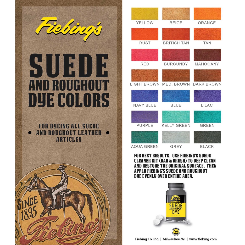 Màu nhuộm da lộn Fiebing’s Suede Dye 118ml giúp phục hồi, tái tạo lại màu da lộn