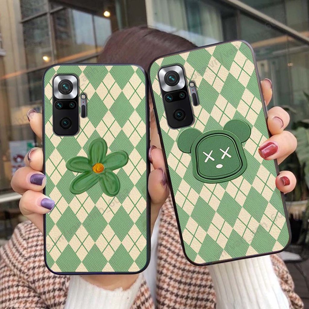 Ốp lưng Xiaomi Redmi Note 10 / Note 10 Pro in hình hoa, gấu rich bear nghệ thuật, thời trang