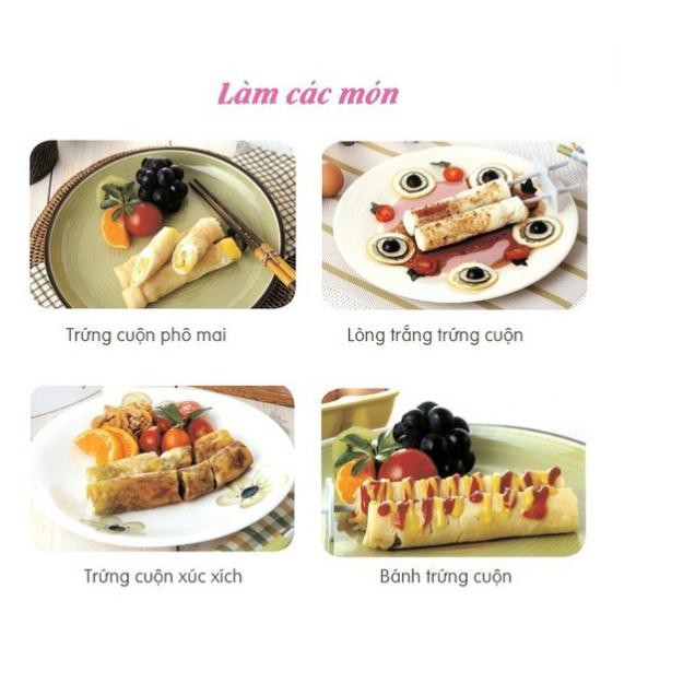 [Freeship] Máy làm trứng cuộn - trứng chiên egg plus - bảo hành 6 tháng