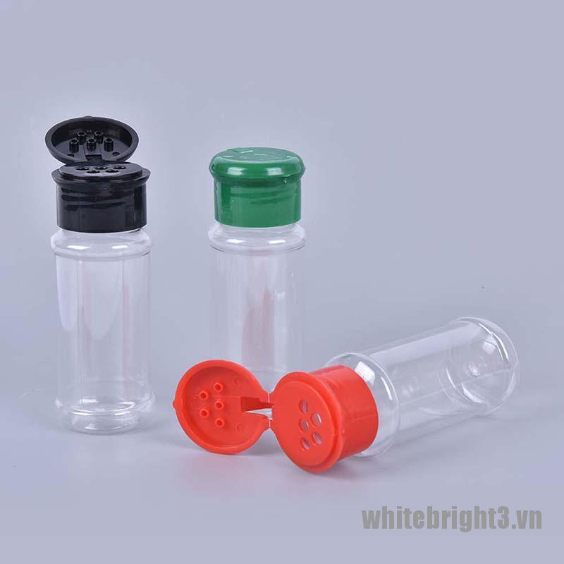 Bộ 5 Lọ Nhựa Đựng Gia Vị Màu Trắng