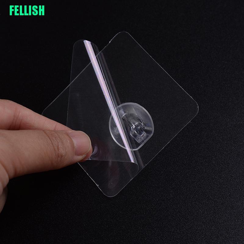 Bộ 4 Móc Treo Đồ Dán Tường Trong Suốt Chịu Được 2kg