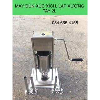 Máy đùn xúc xích 2L, máy nhồi xúc xích, lạp xưởng quay tay