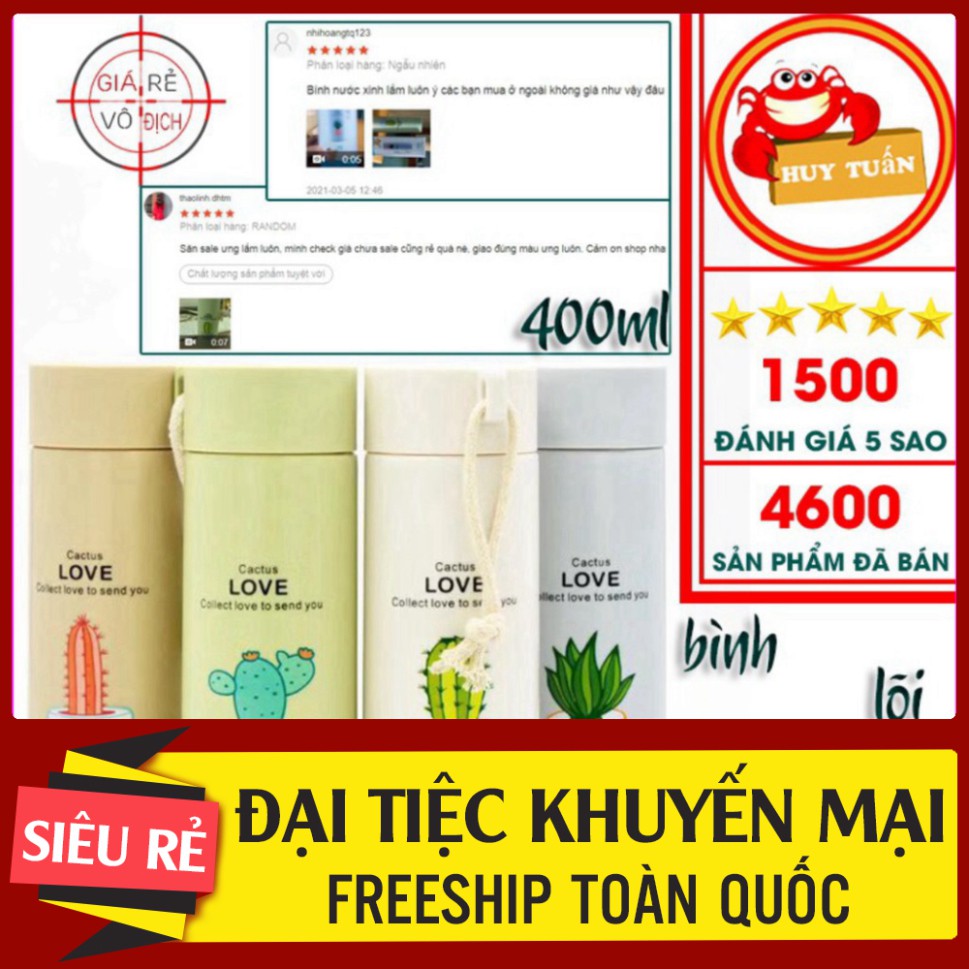 @ FREESHIP Bình đựng nước lõi thủy tinh họa tiết xương rồng dễ thương dung tích 400ml (BXR10) GIÁ TỐT CHỈ CÓ Ở TIỆN ÍCH 