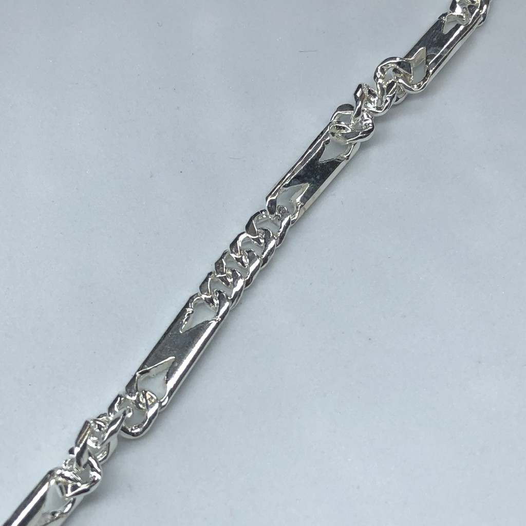 Lắc tay nam bạc ta khóa chữ S chữ N 05 dài 16 cm