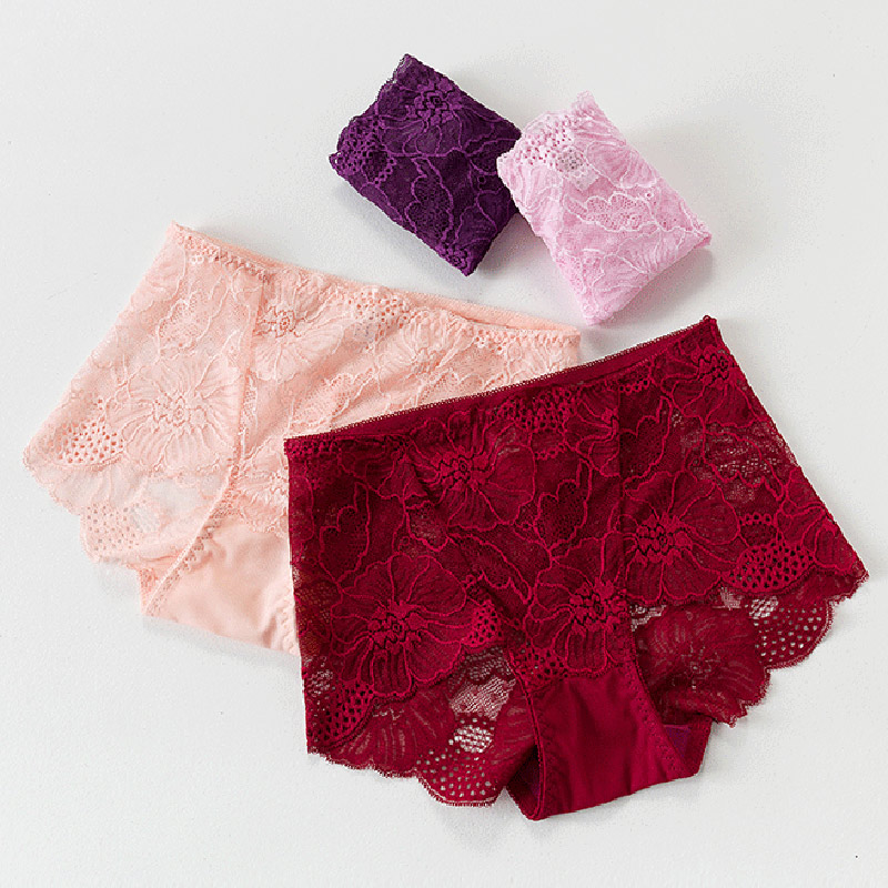 AOFEIQIKE Quần lót ren hoa thiết kế quyến rũ size l-xxl