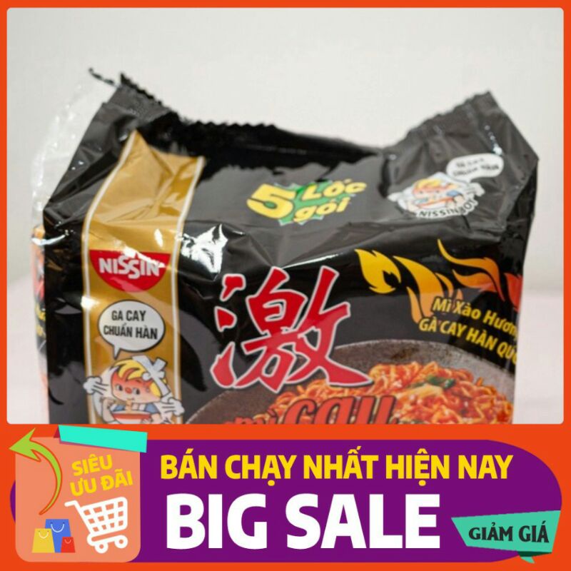 combo 5 gói MÌ CAY NISIN HÀN QUỐC (lốc 5 gói)