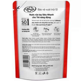 Nước rửa tay Lifebuoy dạng túi 400g