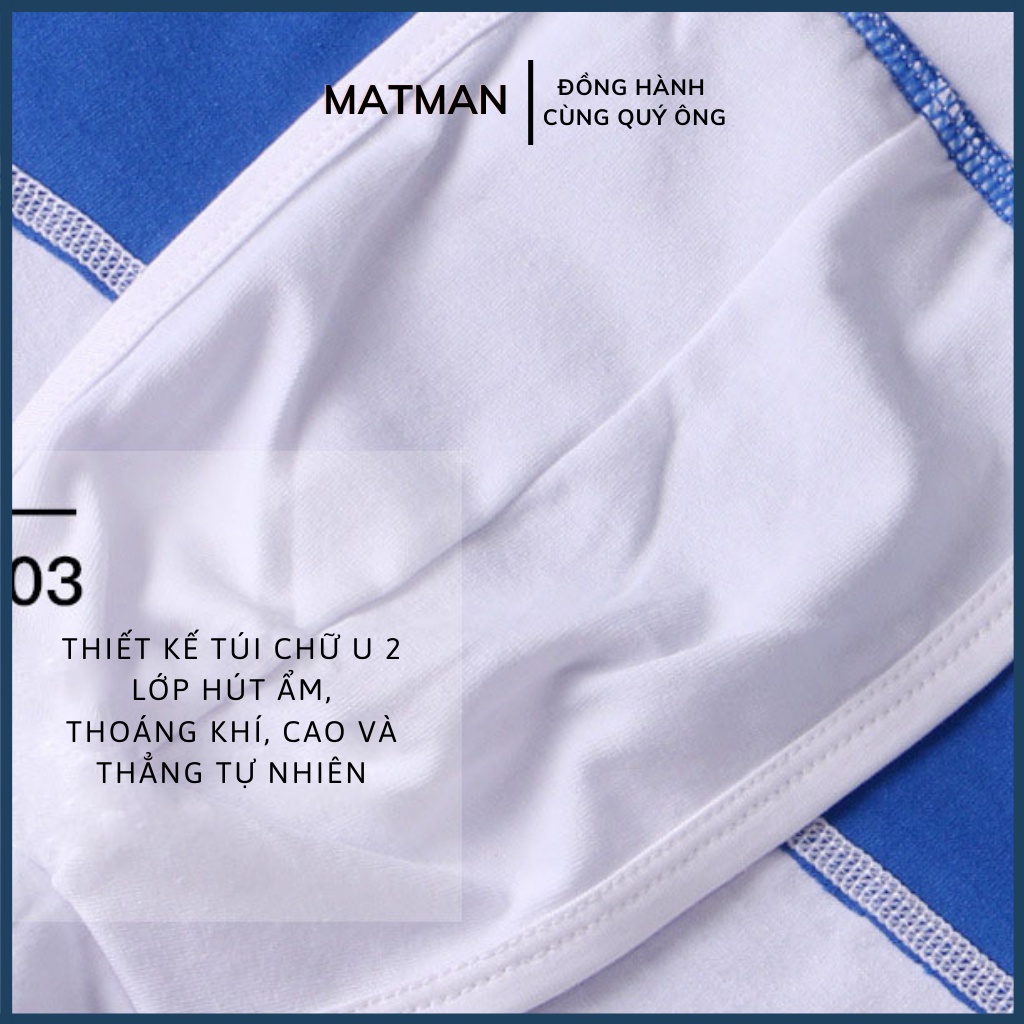 Quần lót nam boxer quần boxer Matman cotton thoáng khí