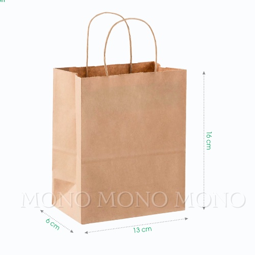 Set 3 Túi Giấy Kraft Đựng Quà Tặng - Nhiều Kích Cỡ - Túi Giấy Môi Trường Đựng Thực Phẩm, Mono Boutique