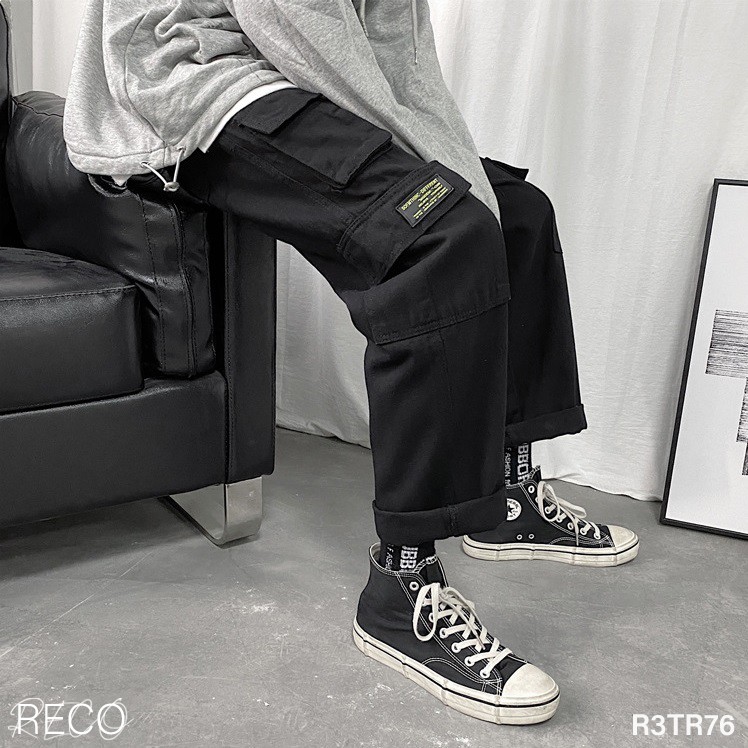 Quần vải nam nữ Hàn Quốc cao cấp dáng rộng Trousers Loose R3TR76 Unisex