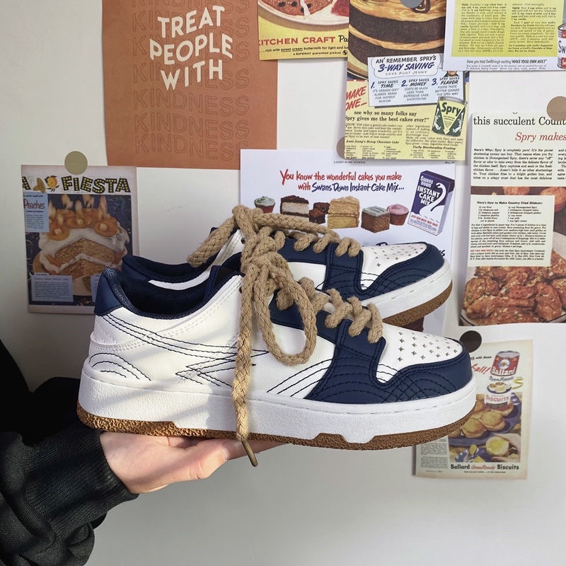 Giày Thể Thao Cổ Thấp Phối Dây Thừng Thời Trang Nam Nữ