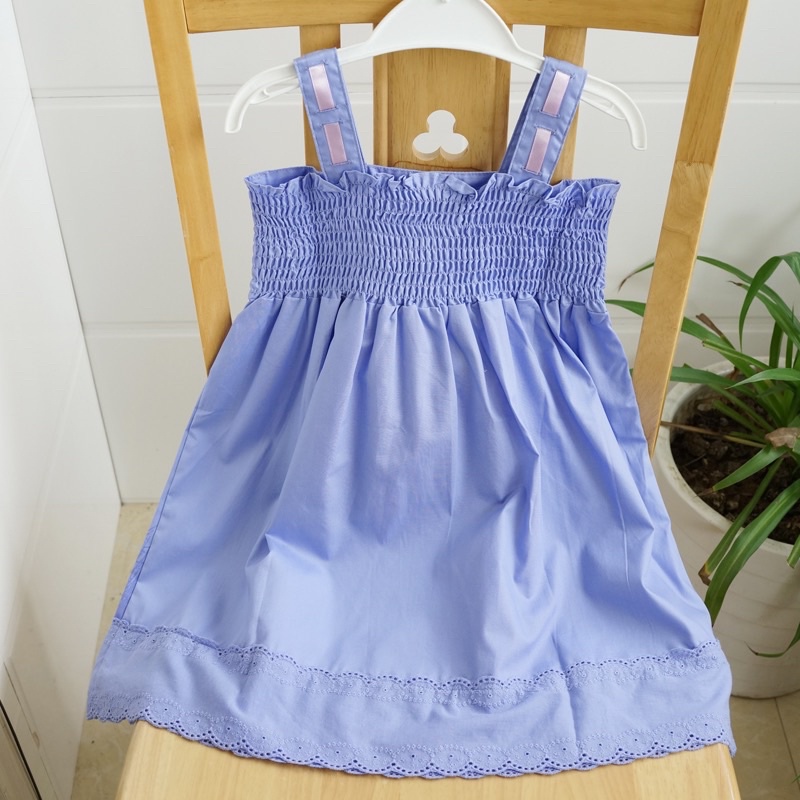 Váy 2 dây bé gái LT 4-8 tuổi  Đầm bé gái cotton cao cấp xuất dư 0622