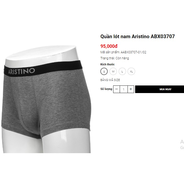 Combo 3-5 chiếc sịp đùi nam ARISTINO abx03707- 475K sale 350k