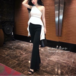 Set lệch vai quần ống loe