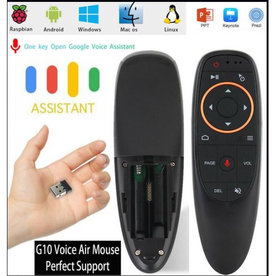 Điều khiển Chuột bay Voice G10/G10s - Remote Mouse Air sử dụng cho TV Box/G10 tìm kiếm bằng giọng nói 1 chạm