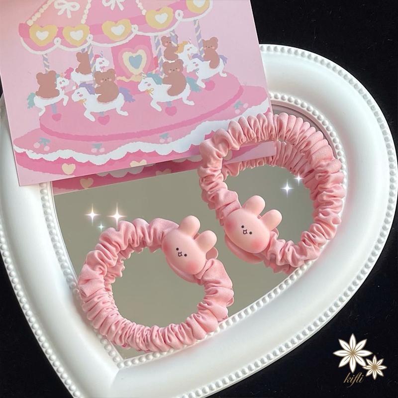 Dây Cột Tóc Cao Su Co Giãn Hình Thỏ Dễ Thương Cho Nữ