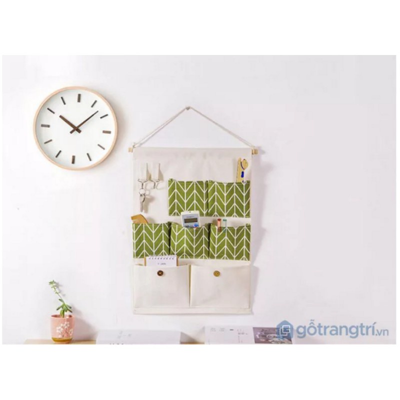 Túi Vải Treo Tường 7 Ngăn 50 x 35cm SEVEN DECOR Chất Liệu Vải Bố