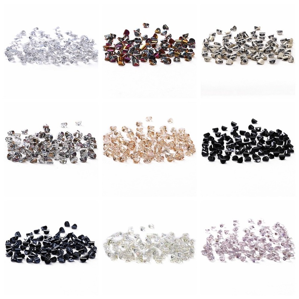 Set 10 Hạt Pha Lê Bán Cầu 6mm Tự Làm Trang Sức c-5