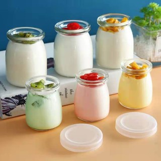 12 hũ làm sữa chua thuỷ tinh có nắp đậy