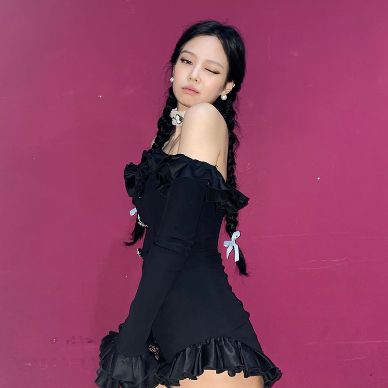Áo bodysuit dài tay theo phong cách Jennie Hàn Quốc Modou Fungus | BigBuy360 - bigbuy360.vn