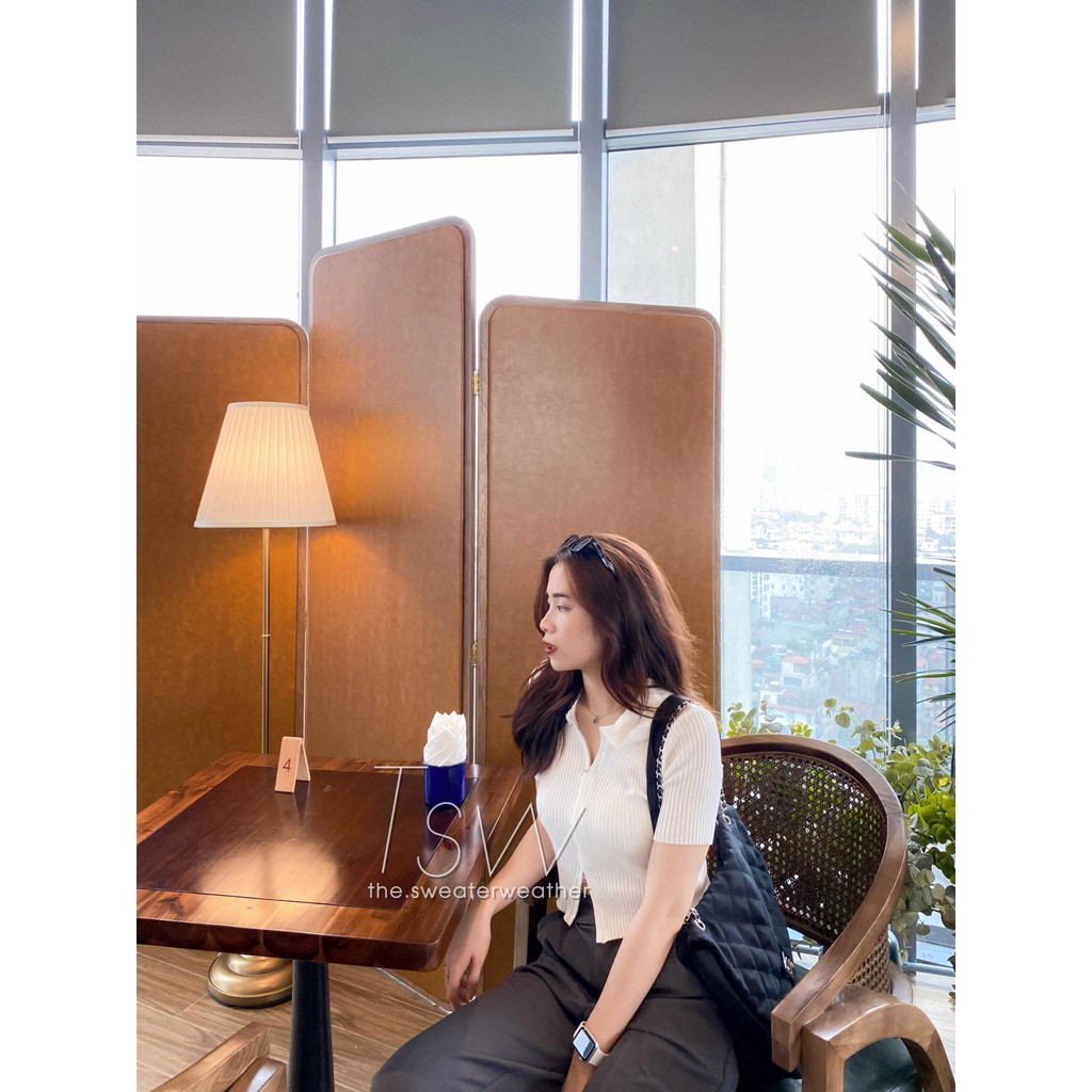 Áo polo kéo khoá len tăm, áo croptop ulzzang khoá kéo 2 đầu (Ảnh thật) | BigBuy360 - bigbuy360.vn