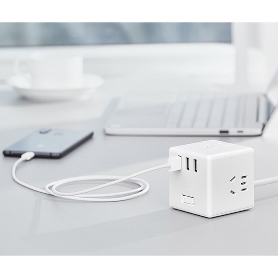 Ổ cắm Xiaomi Mi Power Strip 6 cổng 3 USB / Ổ cắm Cube Xiaomi Mijia