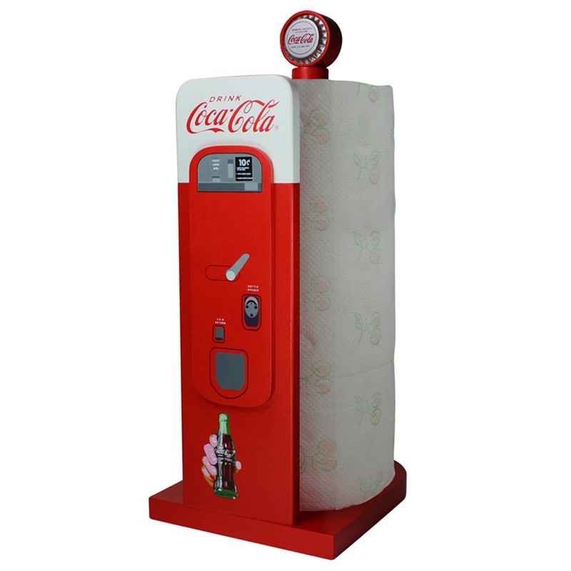 Giá Gỗ Treo Khăn Giấy Hình Lon Coca Cola 34cm