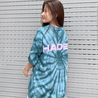 Áo thun hades form rộng tay lở - chất liệu vải mịn - màu loang xanh ngọc bích