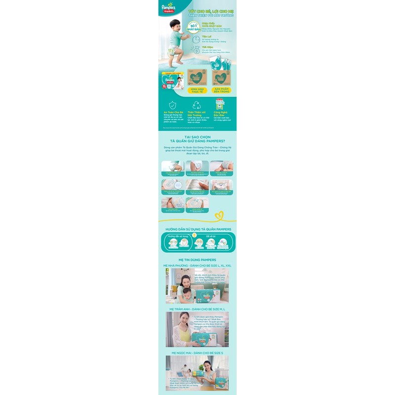 [TOàn QUỐC ]Tả quần Pampers  Giữ dáng M74/L68/ XL48/XL62/ XXL56 mẫu mới