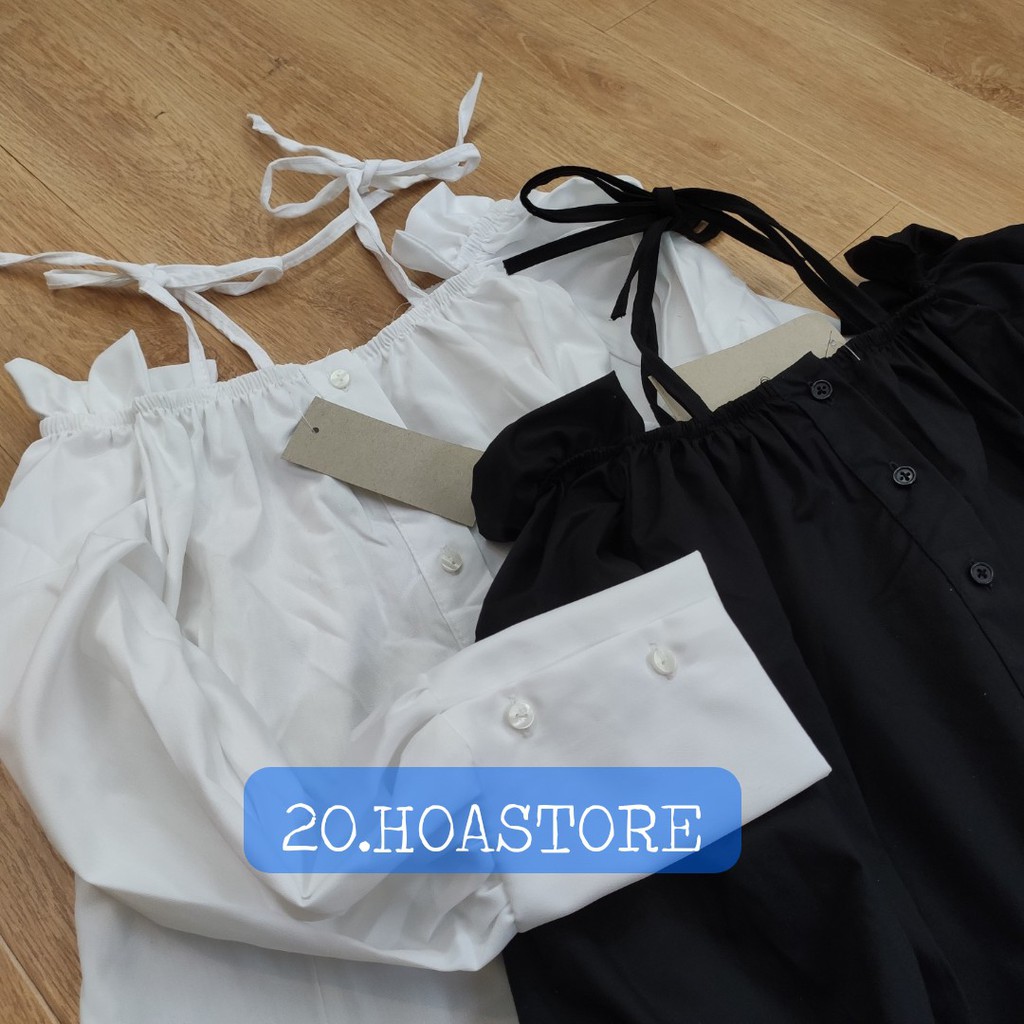 ĐẦM THIẾT KẾ BẸT VAI HÀNG KHUY TAY BỒNG TRẮNG ĐEN - VÁY MAXI THẮT NƠ CÚC CÀI TAY DÀI QUẢNG CHÂU | BigBuy360 - bigbuy360.vn