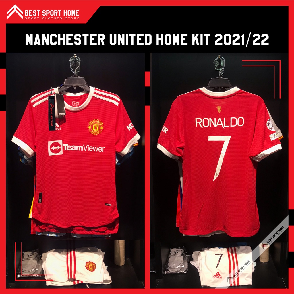 Quần Áo Bóng Đá MU Sân Nhà - Manchester United Homekit 21/22 Màu Đỏ Vải Dệt Kín Mềm Size Âu - In Ấn Theo Yêu Cầu
