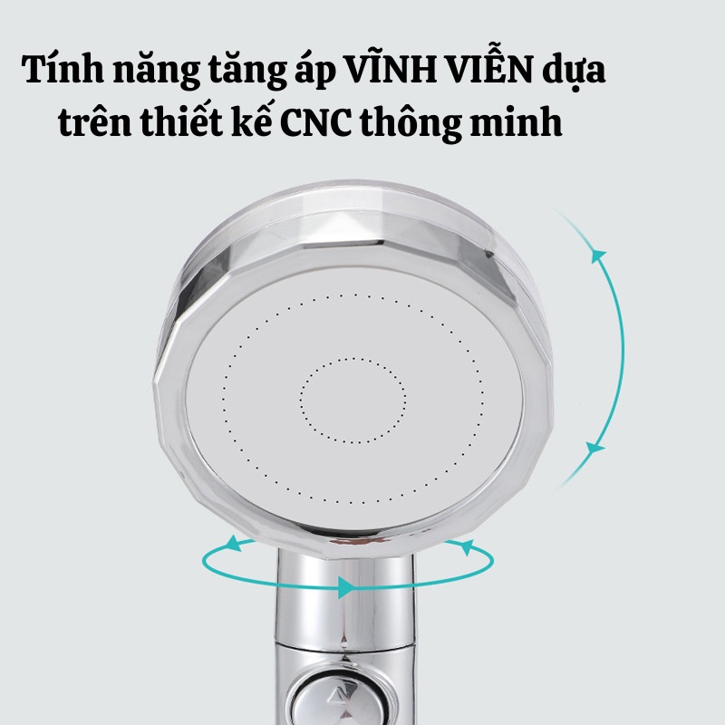 Vòi Hoa Sen Vòi Sen Tăng Áp, Hợp Kim Nhôm Cao Cấp Áp Lực Mạnh