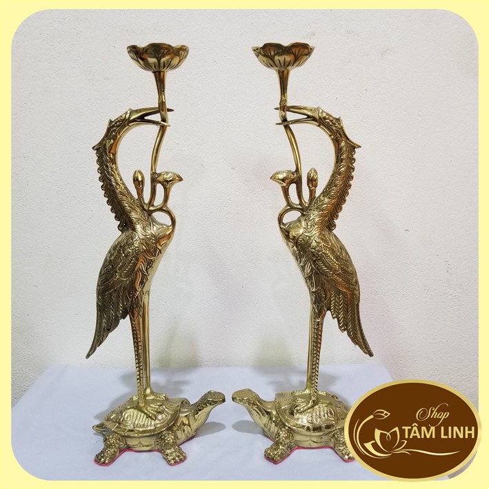 Cặp Hạc Bằng Đồng Cao 33 cm