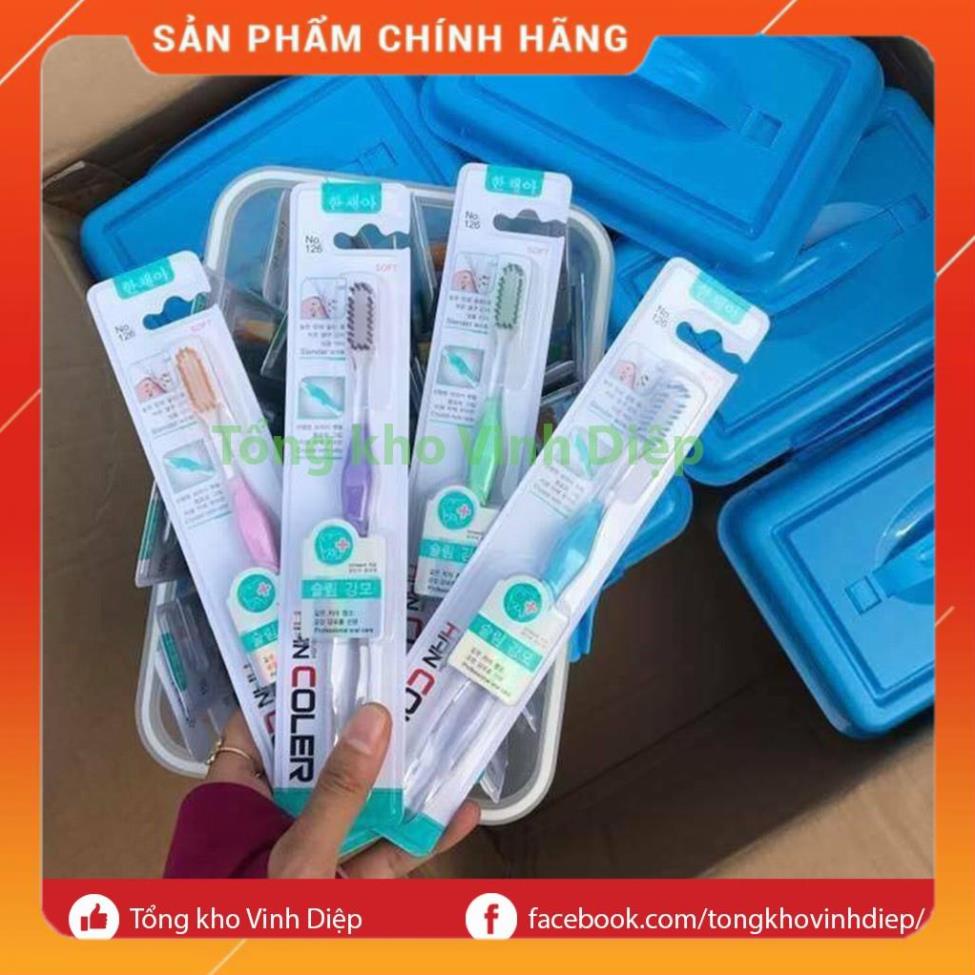 Combo 1 hộp nhựa 45 chiếc bàn chải đánh răng Hàn Quốc bền đẹp