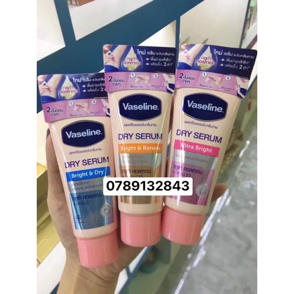 Vaseline Dryserum Dưỡng Da Vùng Nách Trắng Sáng Bản Mới 2021