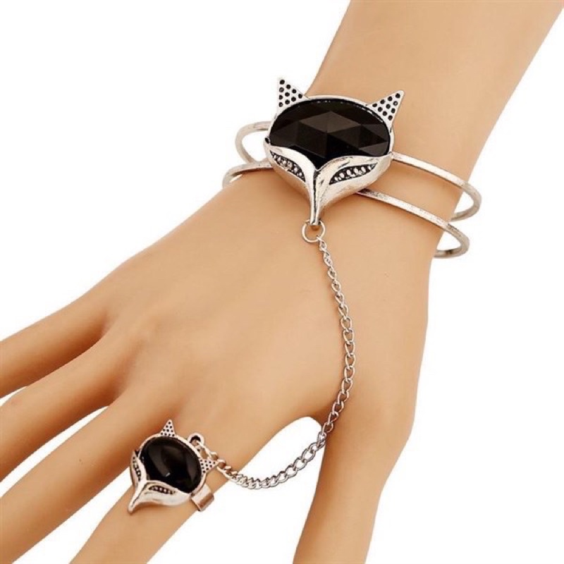 Vòng tay liền nhẫn phụ kiện tây vực miêu cương