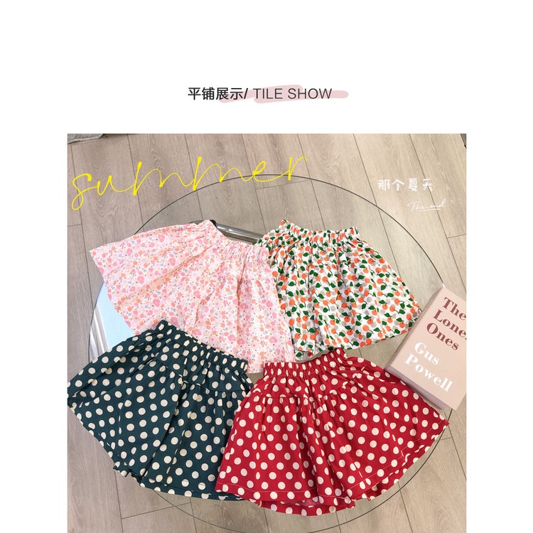 Quần Culottes Ngắn Ống Rộng Họa Tiết Chấm Bi Phong Cách Hàn Quốc Nhật Bản Dễ Thương Thời Trang Mùa Hè 2022 Cho Bé Gái