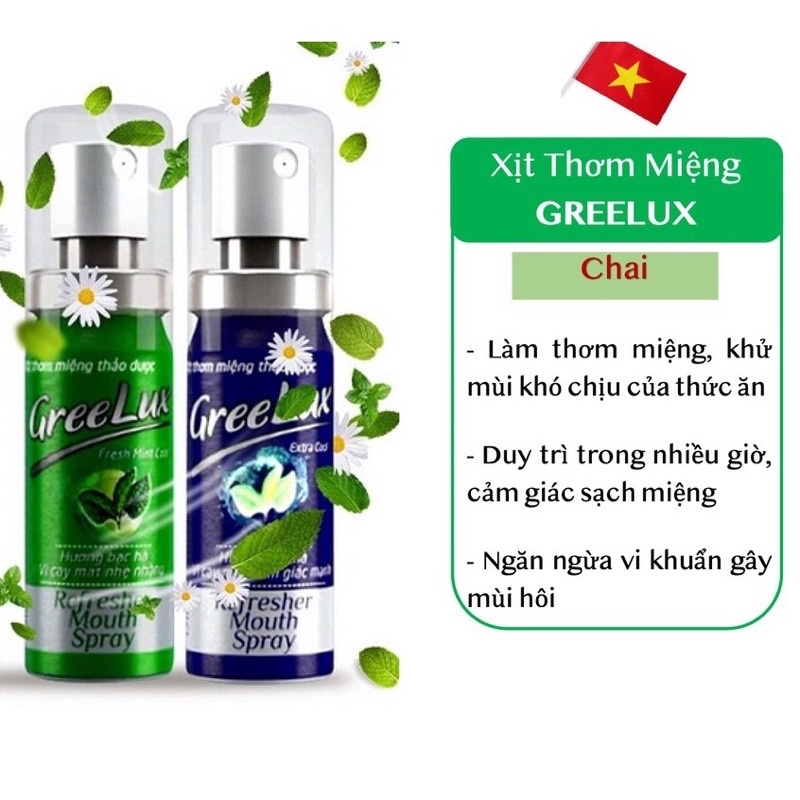Xịt Thơm Miệng Thảo Dược Greelux - Hộp 1 lọ 12ml