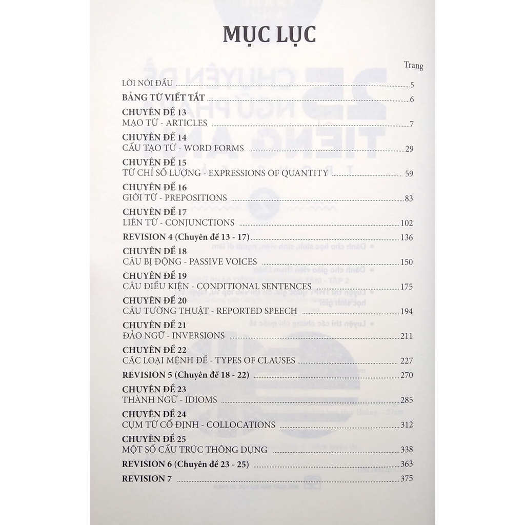 Sách Bộ Sách 25 Chuyên Đề Ngữ Pháp Tiếng Anh Trọng Tâm (Bộ 2 Tập)