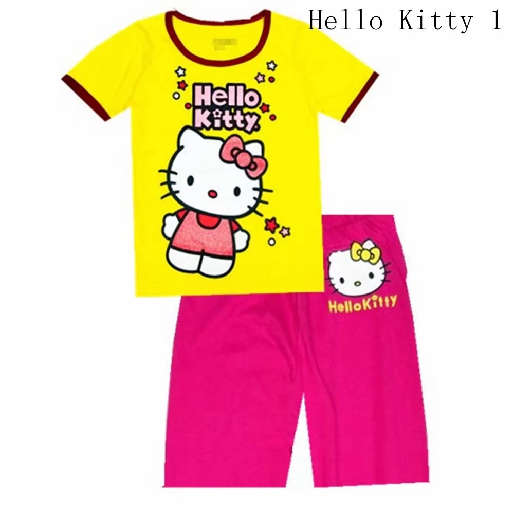 Set đồ ngủ áo thun in hình Hello Kitty kèm quần cho bé