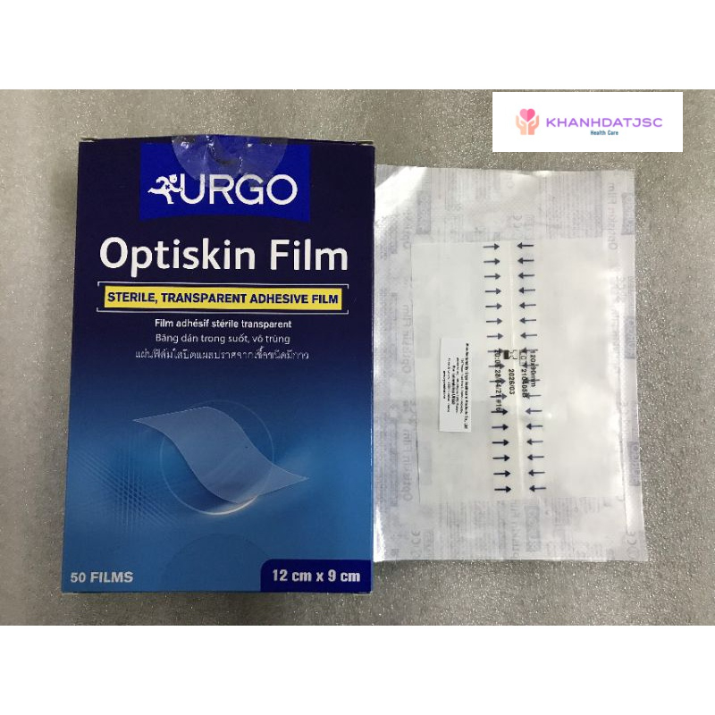 Băng vô trùng trong suốt, không thấm nước Urgo Optiskin Film 53*80, 70*80,120*90
