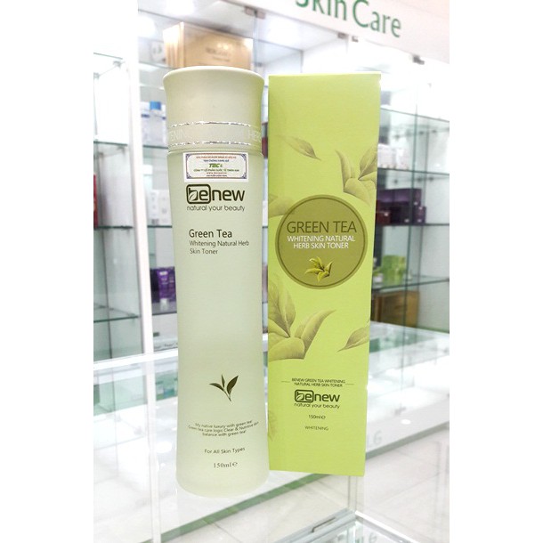 Hàng Chính Hãng- Nước Hoa Hồng Trà Xanh Trăng Mịn Da Se Khít Lỗ Chân Lông Benew Green Tea Toner Hàn Quốc 150ml