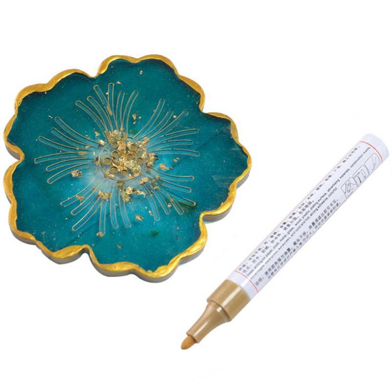 4 bút đánh dấu nhũ vĩnh viễn chống thấm nước cho lốp xe cao su pha lê kim loại epoxy resin