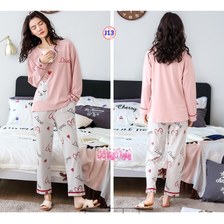 Bộ Pijama Dài Tay Mã J3 ( Cotton mềm mịn)