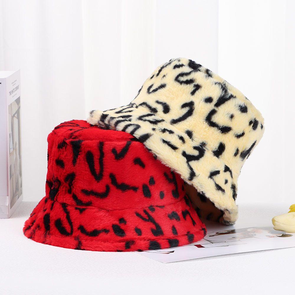 Mũ Bucket Phủ Lông Giả Mềm Mại Chống Nắng Thời Trang