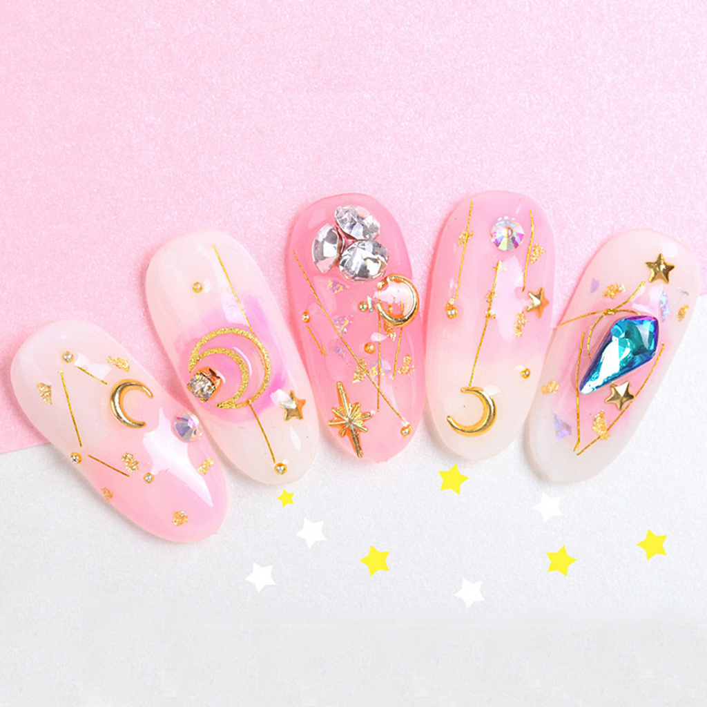 [Hàng mới về] Hộp kim sa trang trí móng tay nghệ thuật xinh xắn thời trang